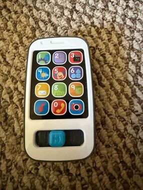 Fisher-Price White and Blue Toddler Toy Phone